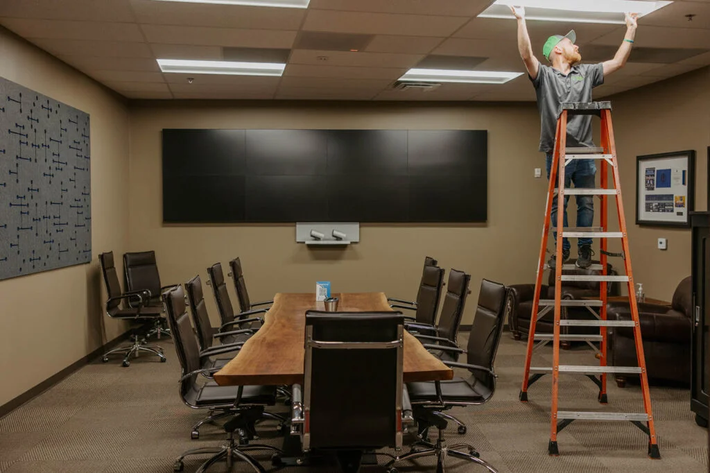 Electrician working on Commerical Space