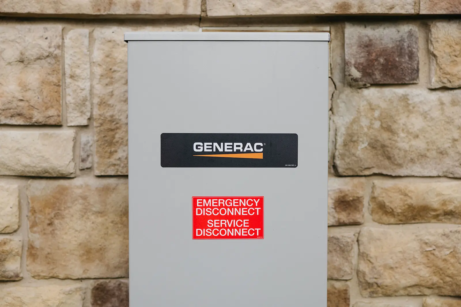 Generac emergency disconnect panel installed on Sherman home